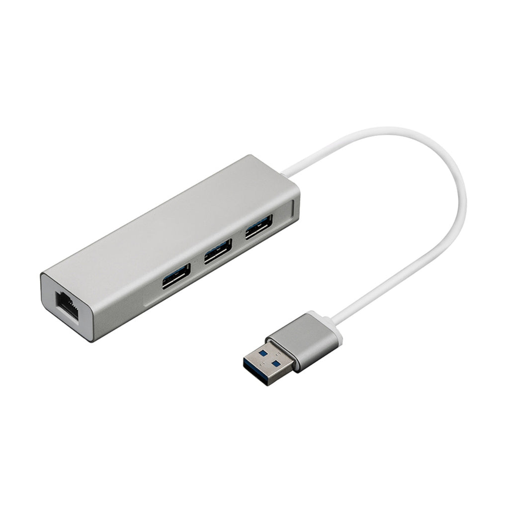 3Port USB3.0 Hub with Gigabyte Ethernet Adapter