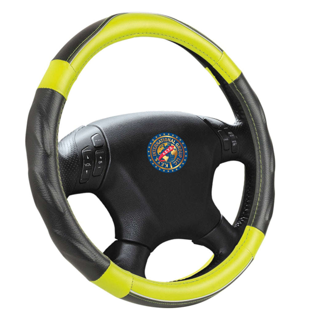Steering Wheel Cover - FL/GREEN & BLACK - KEYSL1022