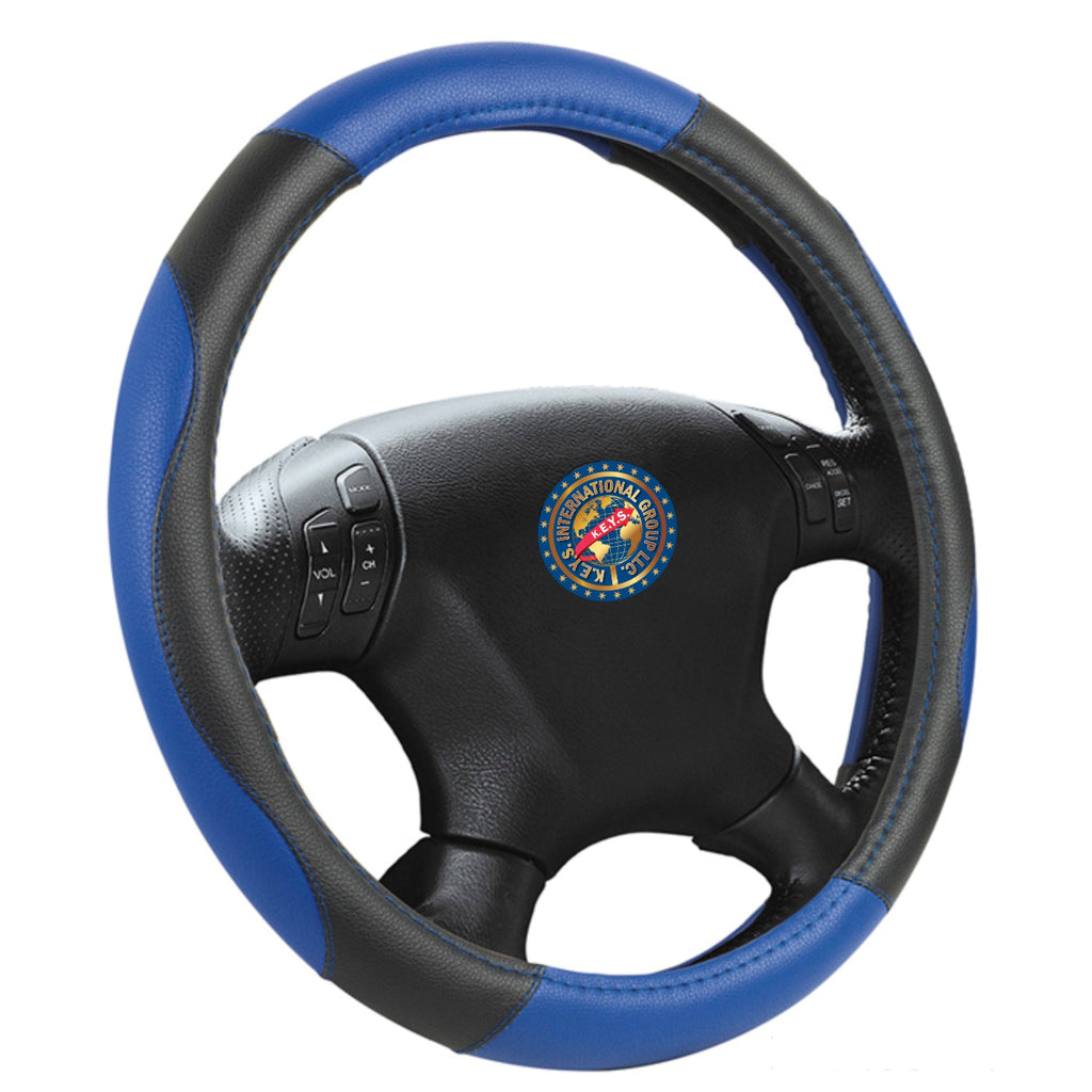 Steering Wheel Cover - BLUE & BLACK - KEYSL1038