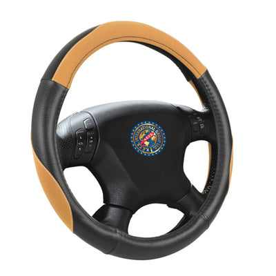 Steering Wheel Cover - BROWN & BLACK - KEYSL1097