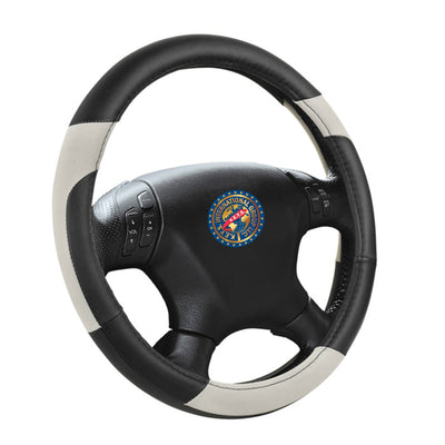 Steering Wheel Cover - BLACK & GREY - KEYSL1099