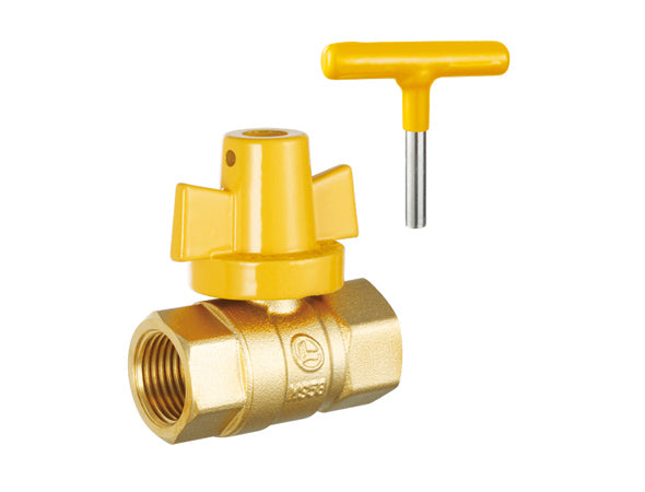 Ball valve for gas, lockable handle LL1203
