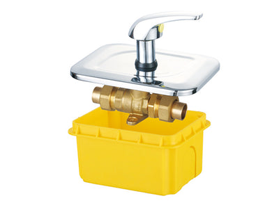Built-in ball valve for gas, double straight connector LL1252